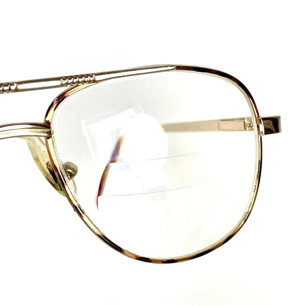 Vintage‎ Aviator Eyeglass Frames Gold Tone Tortoise 52-16-140